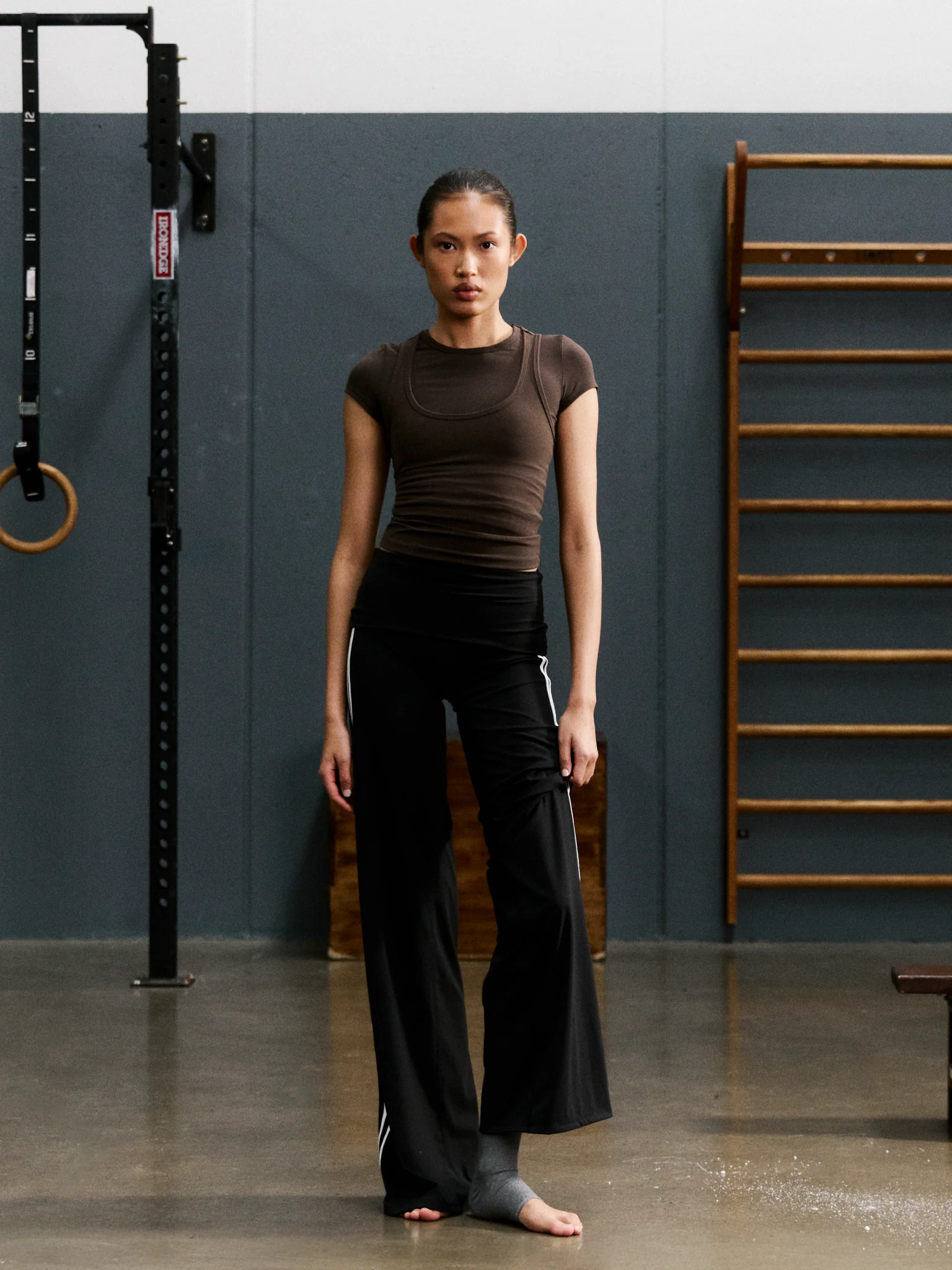 FLX Foldover Stripe Wide Leg Bottoms - Image 6