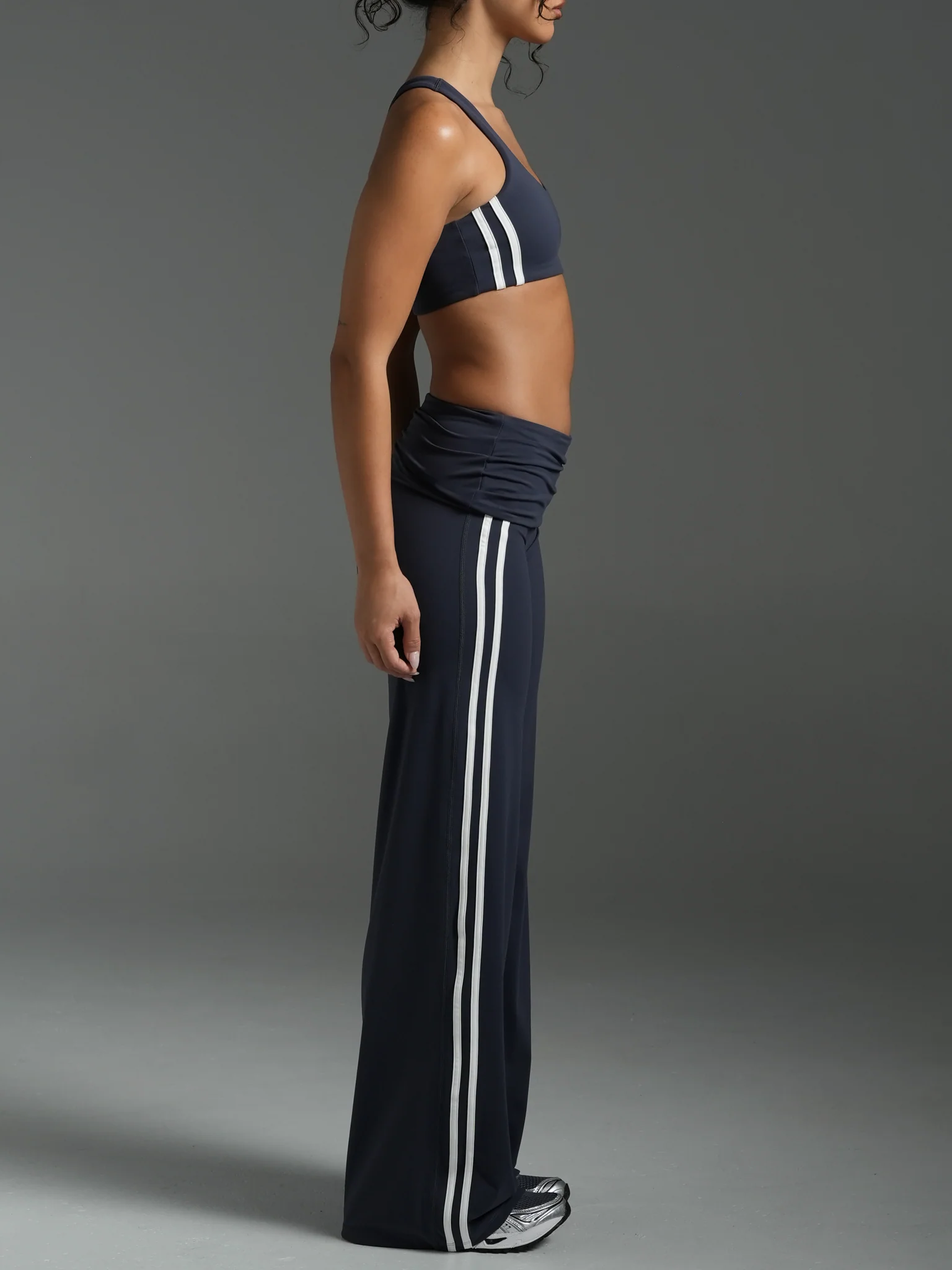 FLX Foldover Stripe Wide Leg Bottoms - Image 2