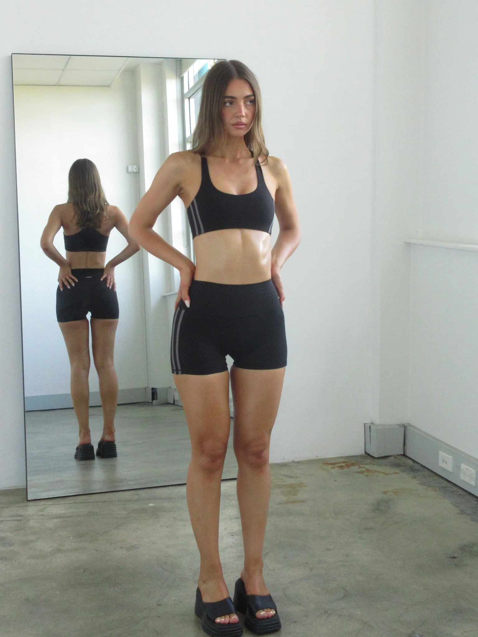 FLX Stripe Racer Back Bra - Image 2