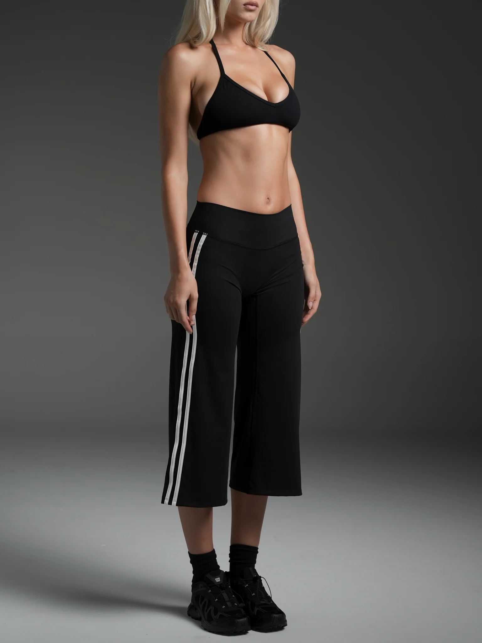 FLX Stripe Wide Leg Capris - Image 2