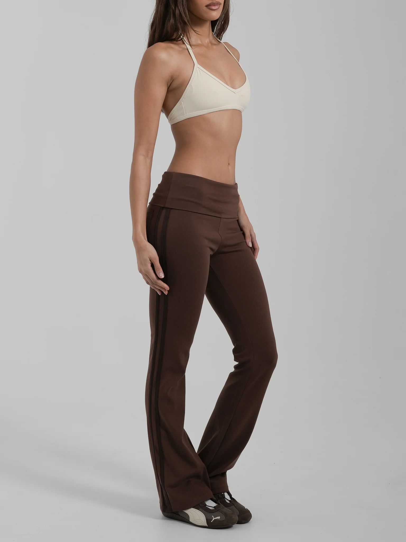 Foldover Stripe Pants