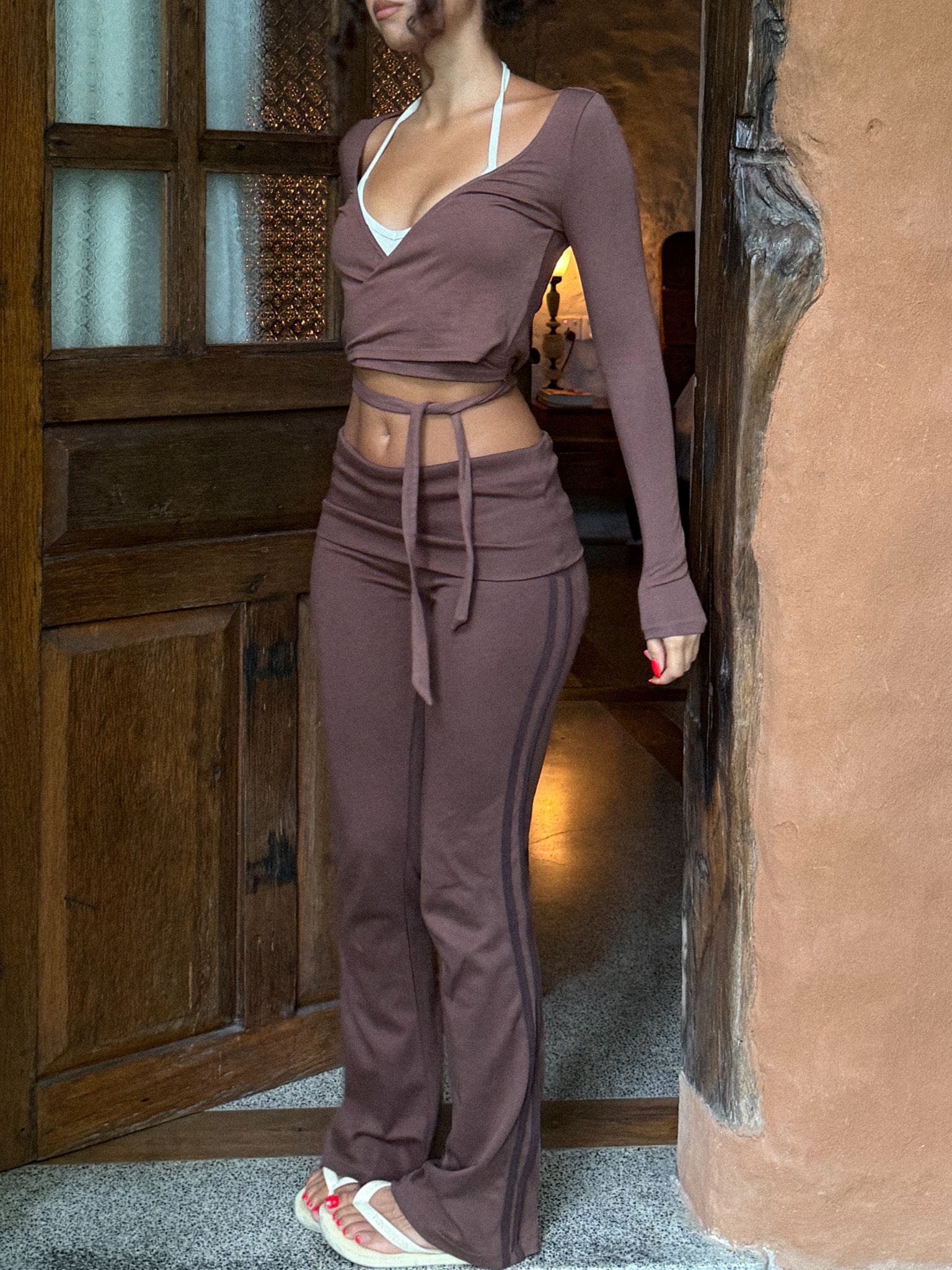 Foldover Stripe Pants - Image 4