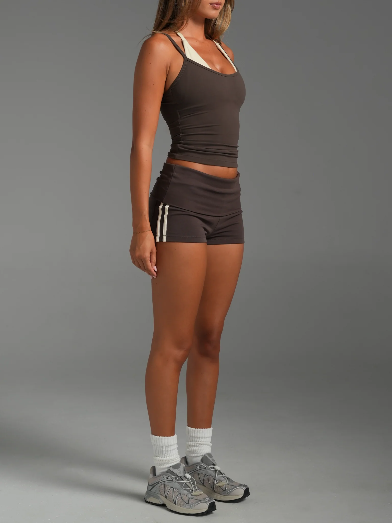 Foldover Stripe Shorts