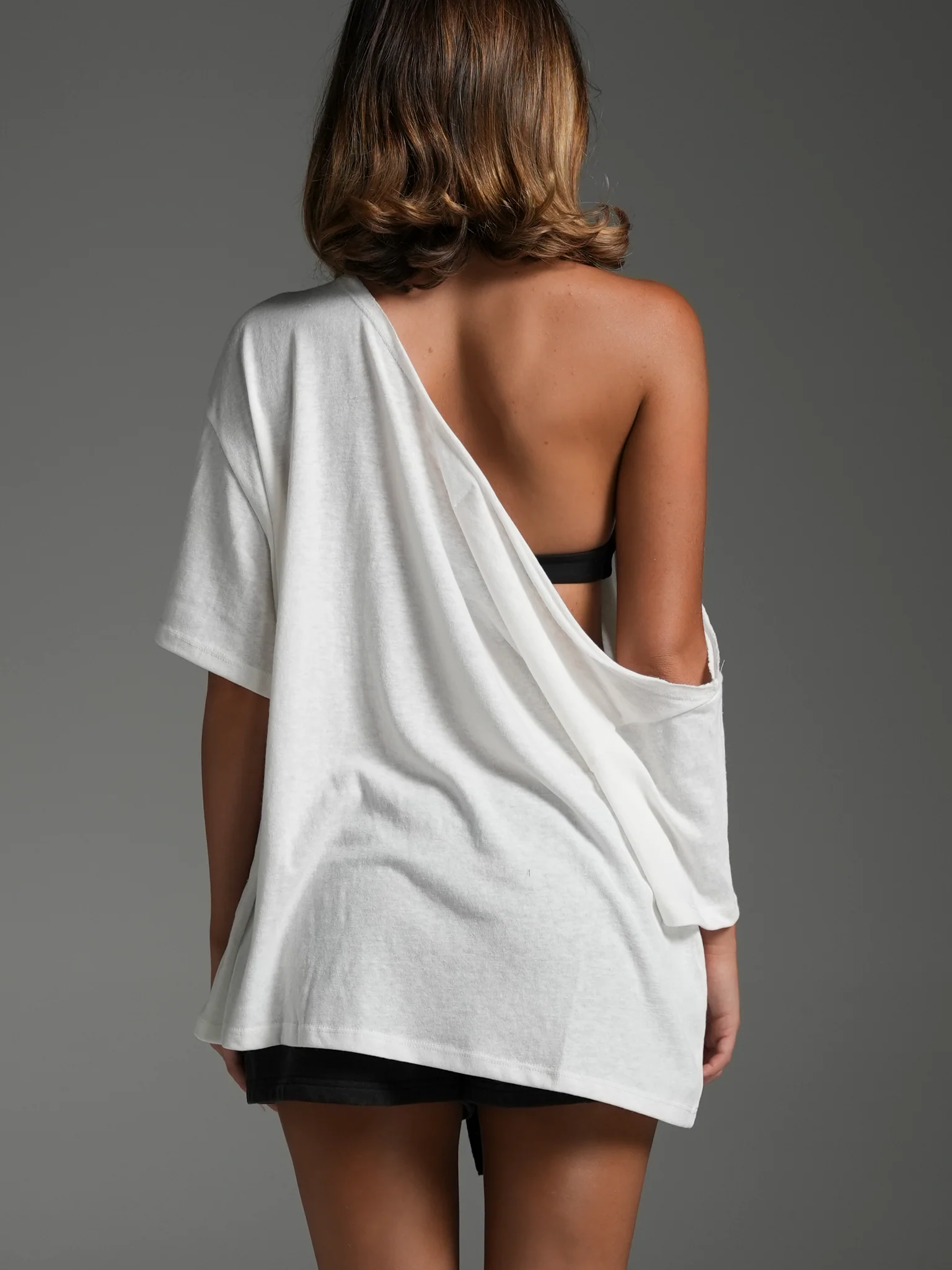 Off-Shoulder Slub Tee - Image 2