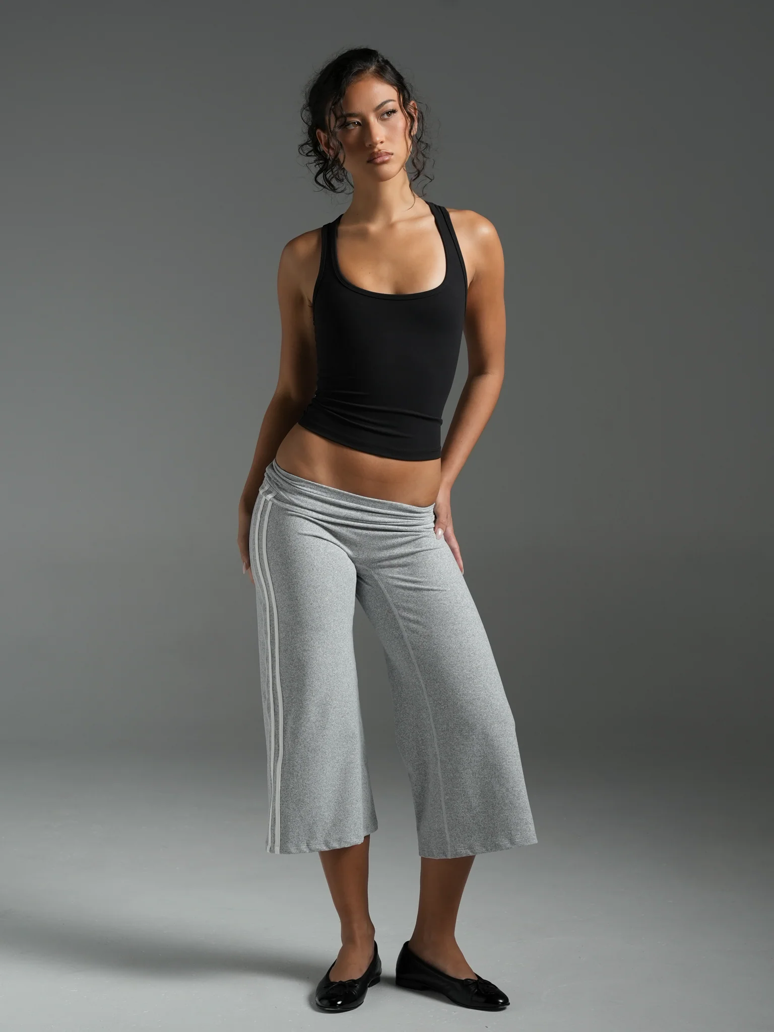 Stripe Wide Leg Capris - Image 4